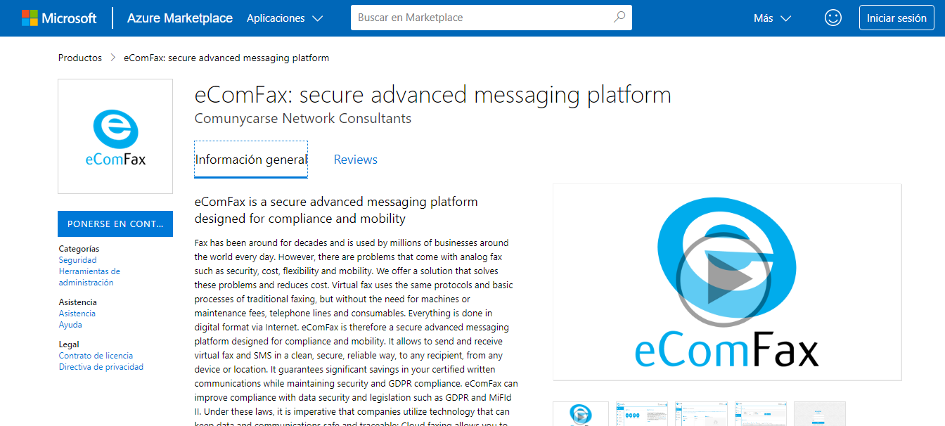 eComFax now available in Microsoft® Azure and Microsoft® AppSource marketplaces